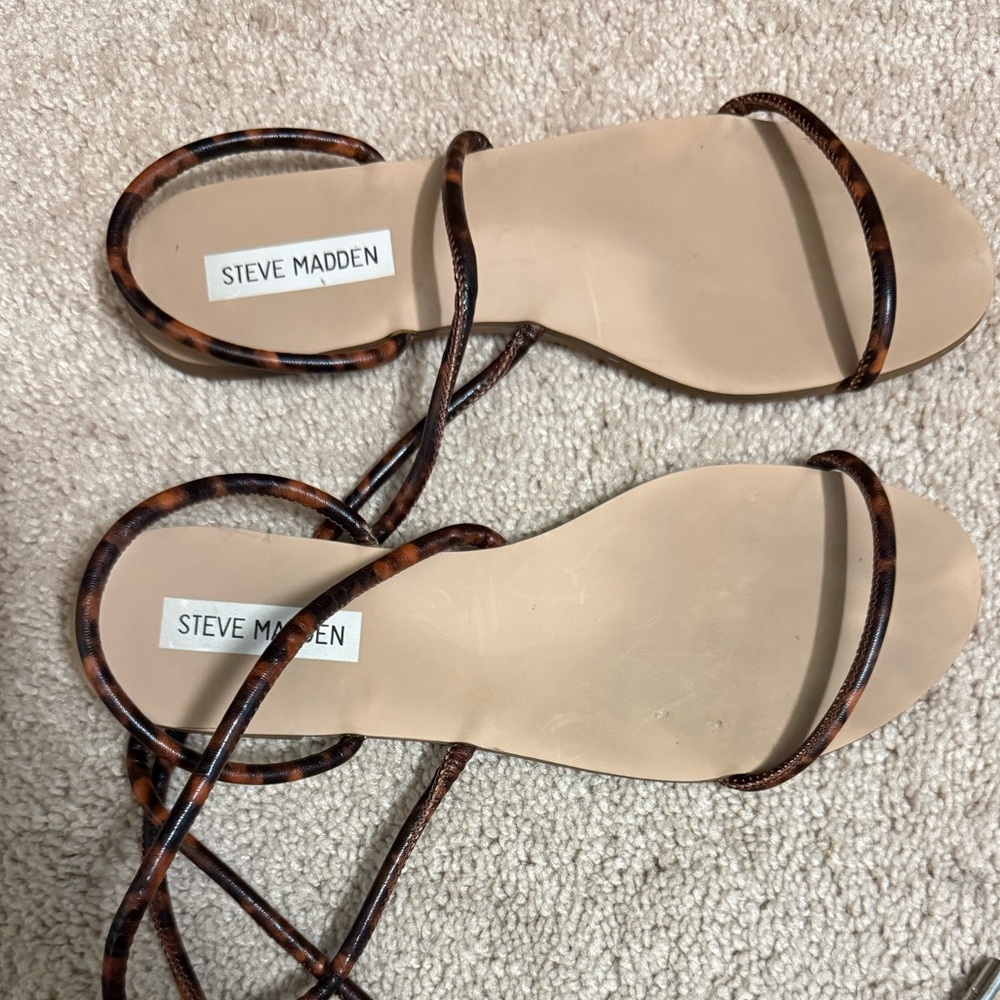Steve Madden Women's Tortoise Shell Strappy Sandals